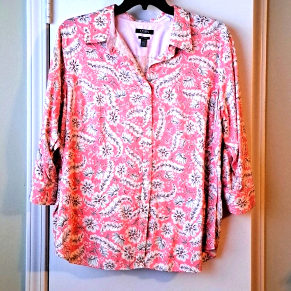 Chaps no iron blouse 2X